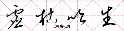 梁錦英虛枯吹生草書怎么寫