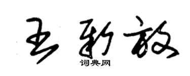 朱錫榮王新放草書個性簽名怎么寫