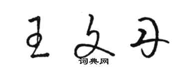 駱恆光王文丹草書個性簽名怎么寫