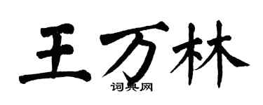翁闓運王萬林楷書個性簽名怎么寫
