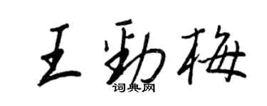 王正良王勁梅行書個性簽名怎么寫