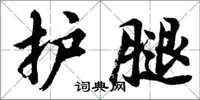 胡問遂護腿行書怎么寫