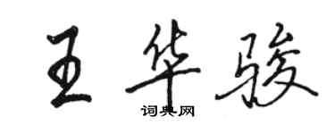 駱恆光王華駿行書個性簽名怎么寫