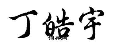 胡問遂丁皓宇行書個性簽名怎么寫