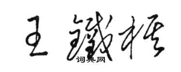 駱恆光王鐵棋草書個性簽名怎么寫
