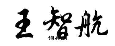 胡問遂王智航行書個性簽名怎么寫