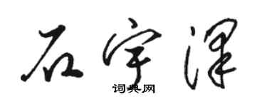 駱恆光石宇澤草書個性簽名怎么寫