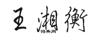 駱恆光王湘衡行書個性簽名怎么寫