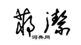 朱錫榮蔣潔草書個性簽名怎么寫