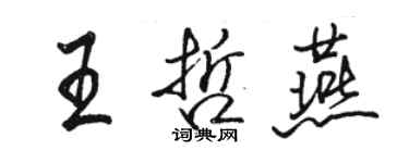 駱恆光王哲燕行書個性簽名怎么寫