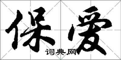 胡問遂保愛行書怎么寫