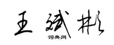 梁錦英王斌彬草書個性簽名怎么寫