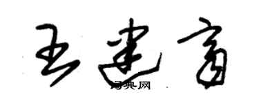 朱錫榮王建齊草書個性簽名怎么寫