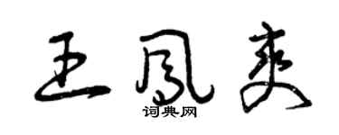 曾慶福王鳳爽草書個性簽名怎么寫