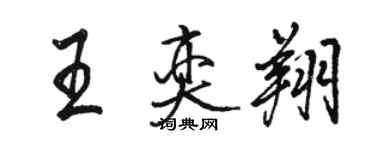 駱恆光王奕翔行書個性簽名怎么寫