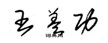 朱錫榮王蓋功草書個性簽名怎么寫