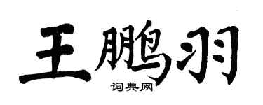 翁闓運王鵬羽楷書個性簽名怎么寫