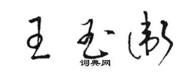 駱恆光王玉衛草書個性簽名怎么寫