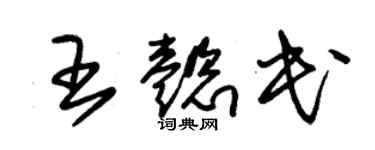 朱錫榮王懿民草書個性簽名怎么寫