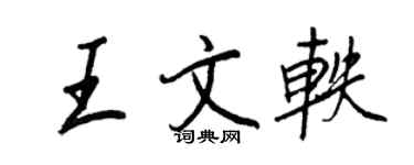 王正良王文軼行書個性簽名怎么寫