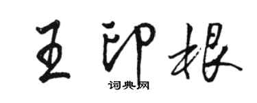 駱恆光王印根行書個性簽名怎么寫