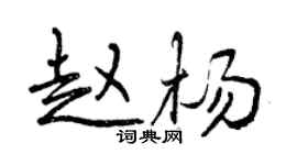 曾慶福趙楊行書個性簽名怎么寫