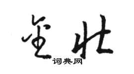 駱恆光金壯草書個性簽名怎么寫
