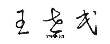 駱恆光王世民草書個性簽名怎么寫