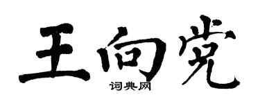 翁闓運王向黨楷書個性簽名怎么寫