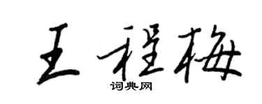 王正良王程梅行書個性簽名怎么寫