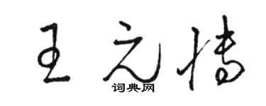 駱恆光王元博草書個性簽名怎么寫