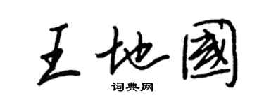 王正良王地國行書個性簽名怎么寫
