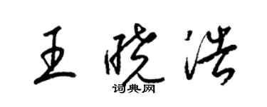 梁錦英王曉浩草書個性簽名怎么寫