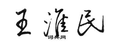 駱恆光王淮民行書個性簽名怎么寫