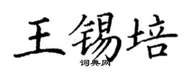丁謙王錫培楷書個性簽名怎么寫