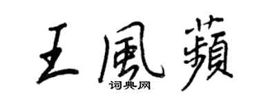 王正良王風苹行書個性簽名怎么寫