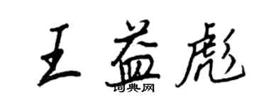 王正良王益彪行書個性簽名怎么寫