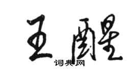 駱恆光王醒行書個性簽名怎么寫