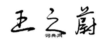 曾慶福王之蔚草書個性簽名怎么寫