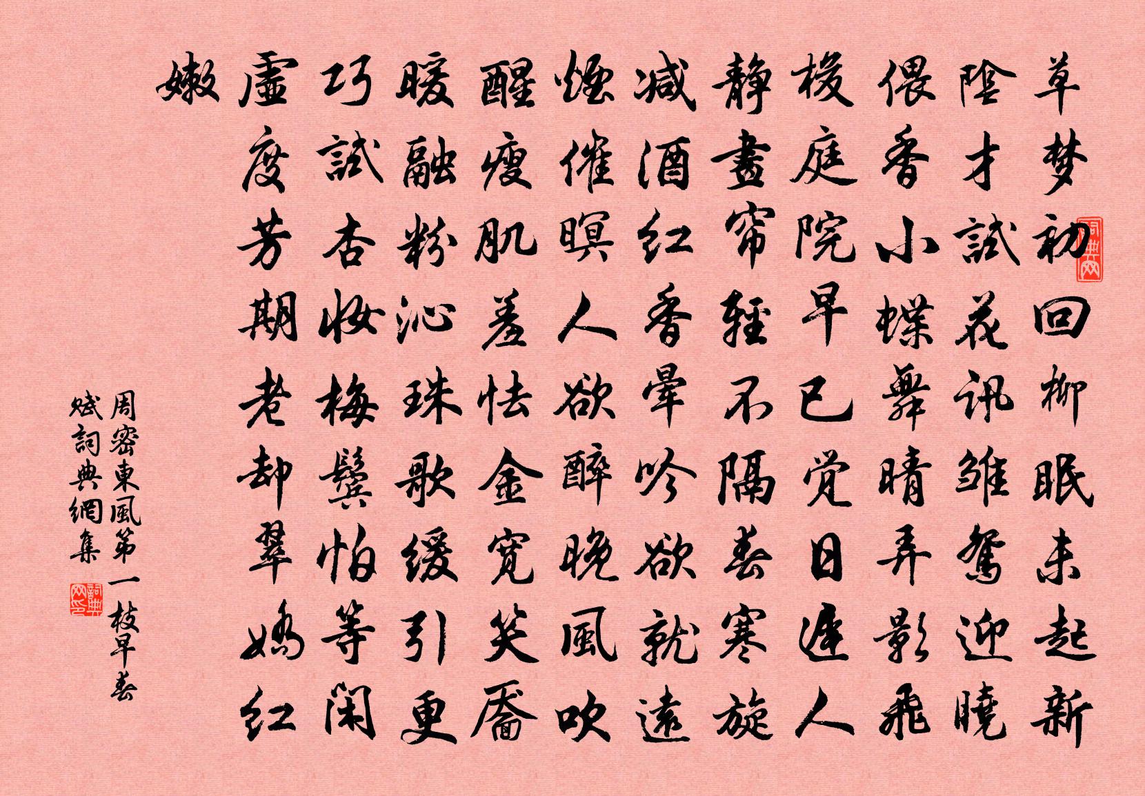 周密東風第一枝(早春賦)書法作品欣賞