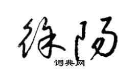 梁錦英徐陽草書個性簽名怎么寫