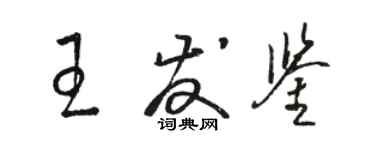 駱恆光王發鑒草書個性簽名怎么寫