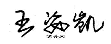 朱錫榮王姿凱草書個性簽名怎么寫