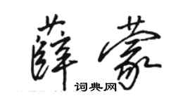 駱恆光薛蒙行書個性簽名怎么寫