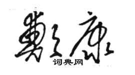 駱恆光鄭康草書個性簽名怎么寫