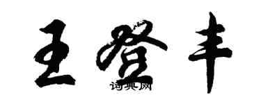 胡問遂王登豐行書個性簽名怎么寫