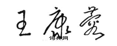 駱恆光王康蓉草書個性簽名怎么寫