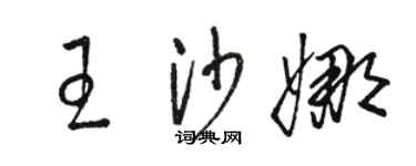 駱恆光王沙娜草書個性簽名怎么寫