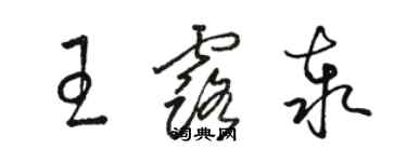 駱恆光王露泰草書個性簽名怎么寫