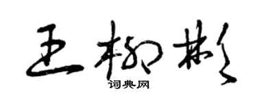 曾慶福王柳彬草書個性簽名怎么寫